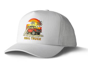 RealTruck White Beach Bum Foam Trucker Hat